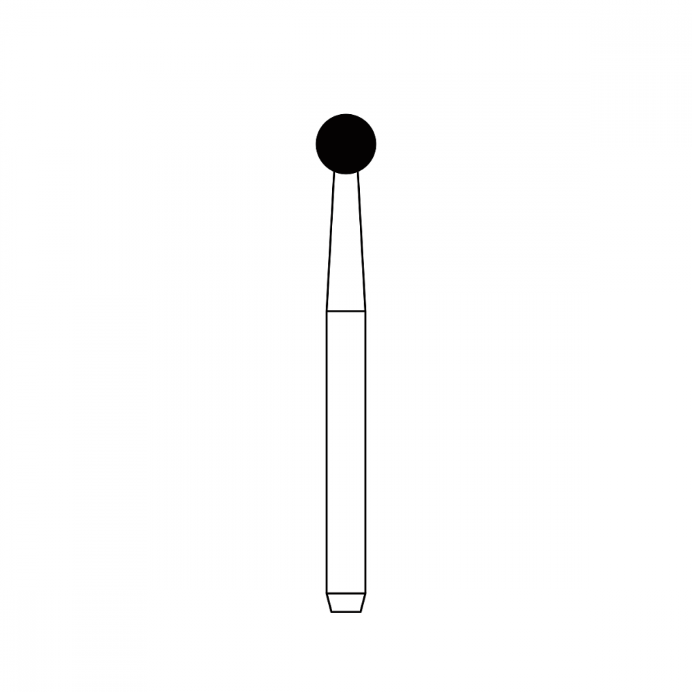 Diamond Bur FG - 1018 бор стоматологический алмазный MICRODONT для турбинного наконечника, форма круглая (сферическая)