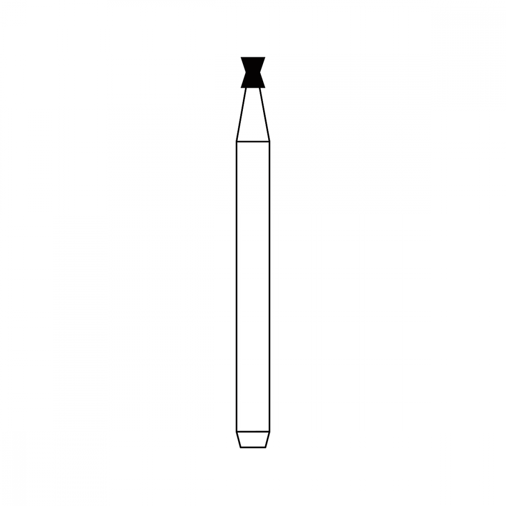 Diamond Bur FG - 1045 бор стоматологический алмазный MICRODONT для турбинного наконечника, форма обратного конуса с буртиком