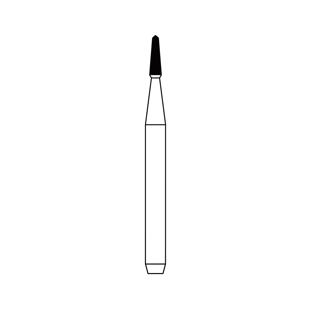 Diamond Bur FG - 1190 бор стоматологический алмазный MICRODONT для турбинного наконечника, форма торпеда конусная, игла