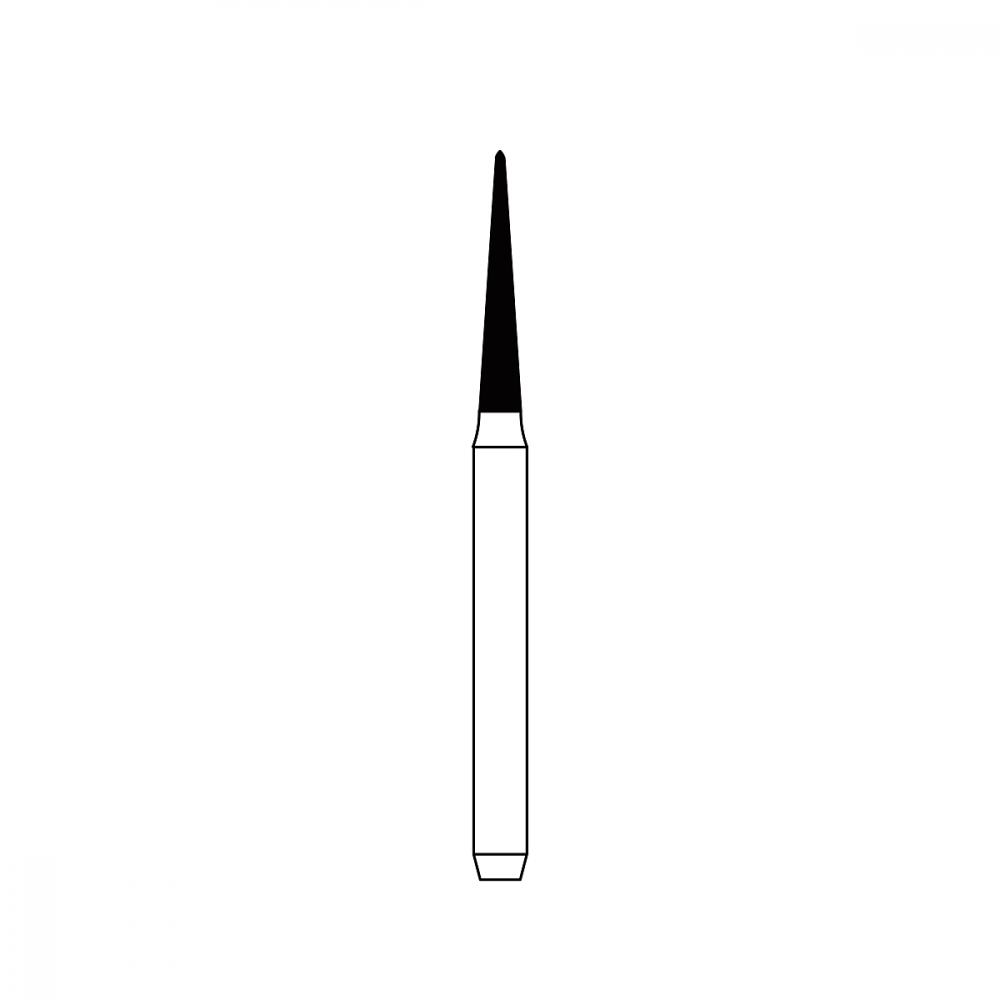 Diamond Bur FG - 2202 бор стоматологический алмазный MICRODONT для турбинного наконечника, форма торпеда конусная, игла