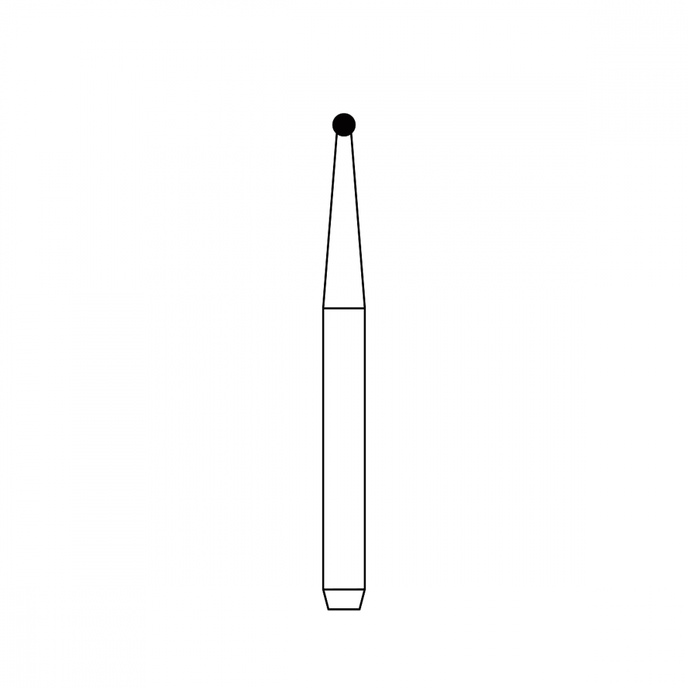 Diamond Bur FG - 1011EF бор стоматологический алмазный MICRODONT для турбинного наконечника, форма круглая (сферическая)