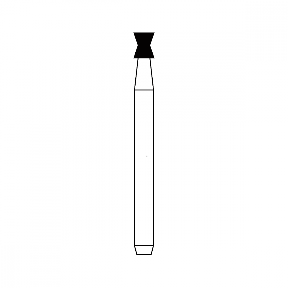 Diamond Bur FG - 1047 бор стоматологический алмазный MICRODONT для турбинного наконечника, форма обратного конуса с буртиком