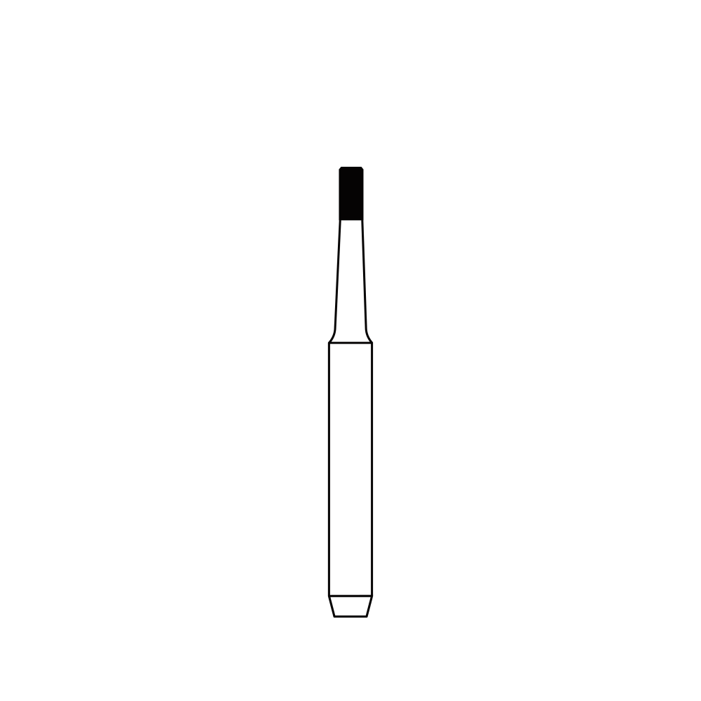Diamond Bur FG - 1342 бор стоматологический алмазный MICRODONT для турбинного наконечника, форма цилиндрическая, резание боковое и концевое