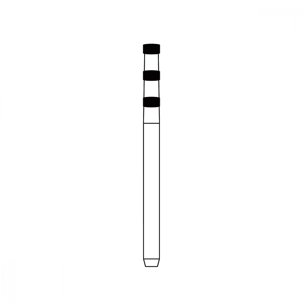 Diamond Bur FG - 4141 бор стоматологический алмазный MICRODONT для турбинного наконечника , форма цндра с прямыми желобками