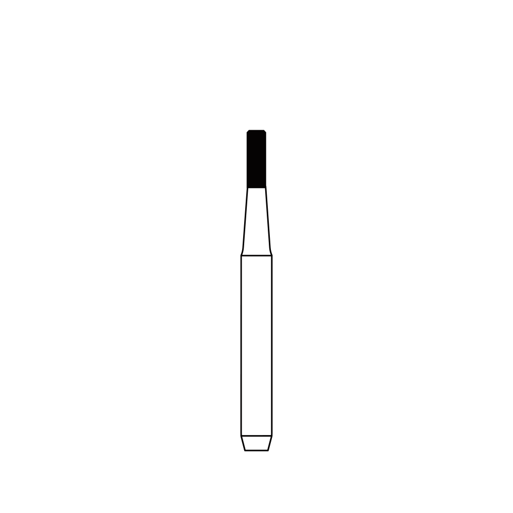 Diamond Bur FG - 1343 бор стоматологический алмазный MICRODONT для турбинного наконечника, форма цилиндрическая, резание боковое и концевое