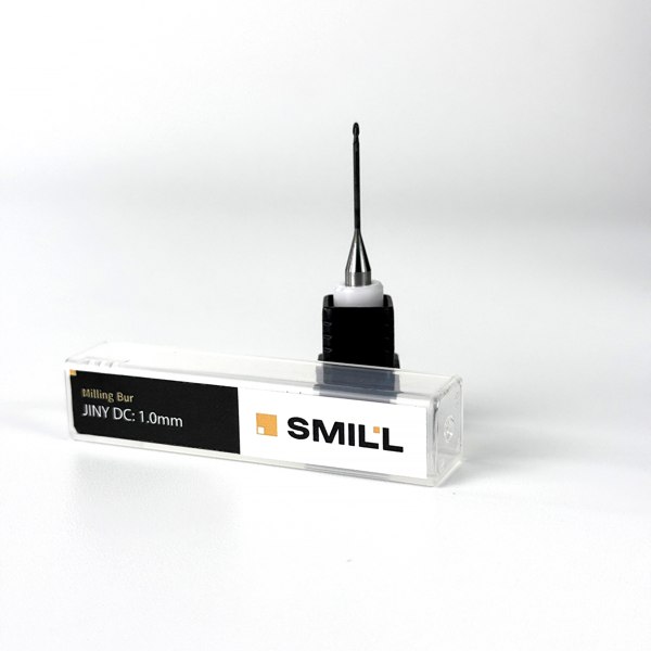 Фреза Smill для циркония, для станка JINY, Ø1 мм, хвостовик 4 мм, L45 мм