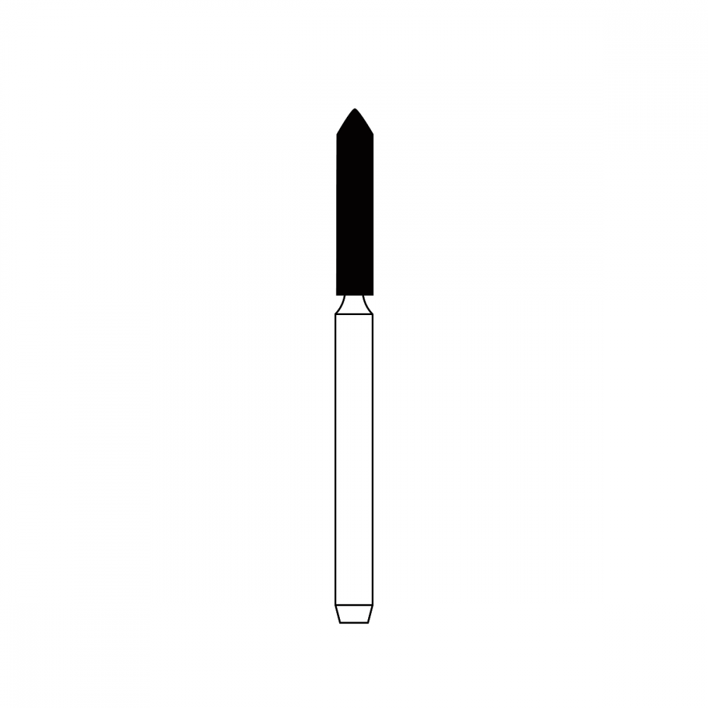 Diamond Bur FG - 3218 бор стоматологический алмазный MICRODONT для турбинного наконечника, форма торпеда цилиндрическая