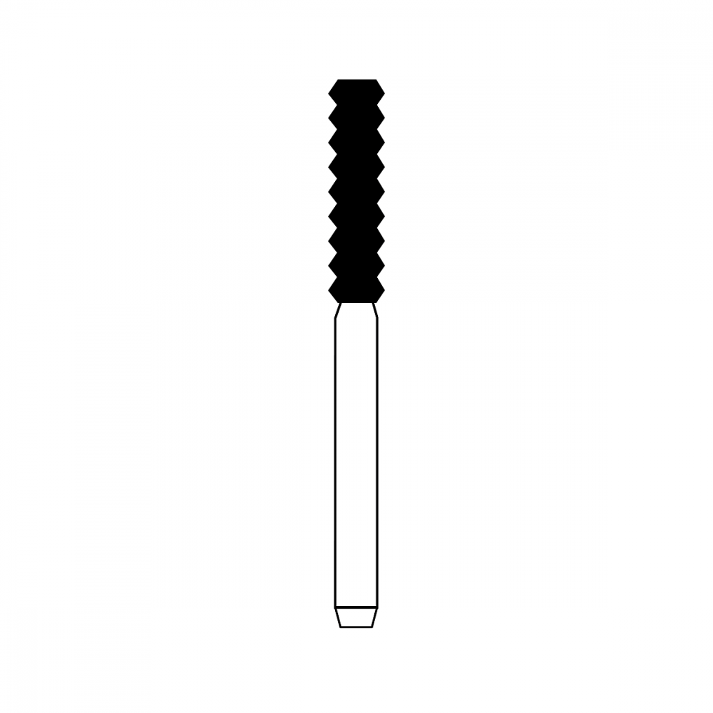 Diamond Bur FG - 4217 бор стоматологический алмазный MICRODONT для турбинного наконечника , форма цндра с прямыми желобками