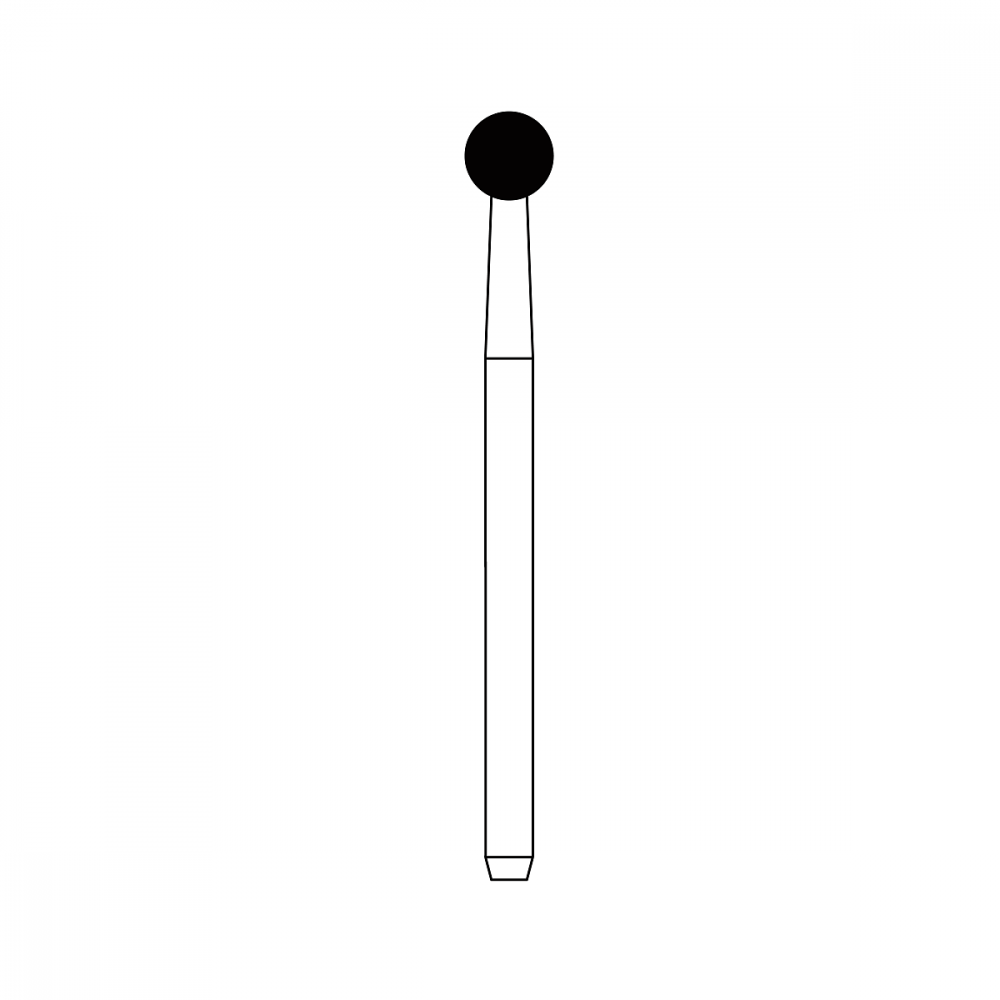 Diamond Bur FG - 3018HL бор стоматологический алмазный MICRODONT для турбинного наконечника, форма круглая (сферическая)