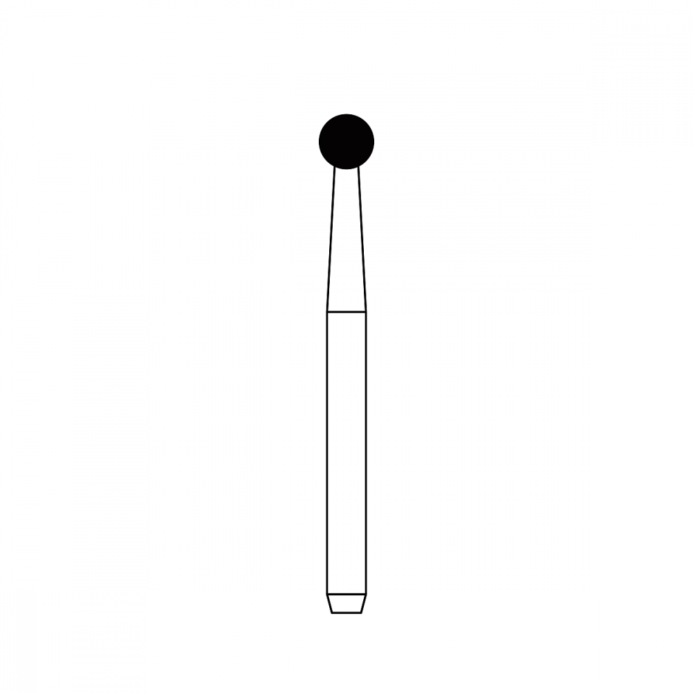 Diamond Bur FG - 1017 бор стоматологический алмазный MICRODONT для турбинного наконечника, форма круглая (сферическая)
