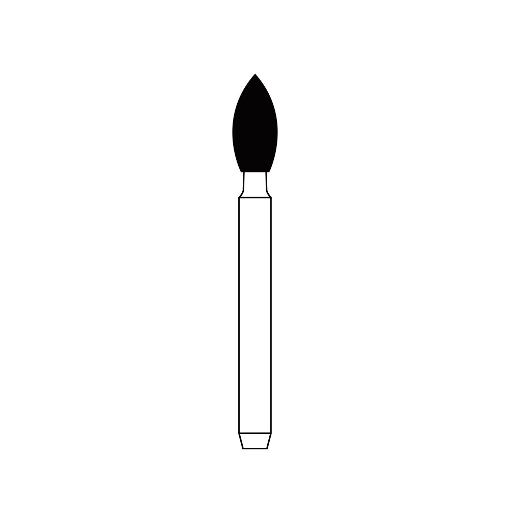 Diamond Bur FG - 3118C бор стоматологический алмазный MICRODONT для турбинного наконечника, форма конуса с пламевидным концом