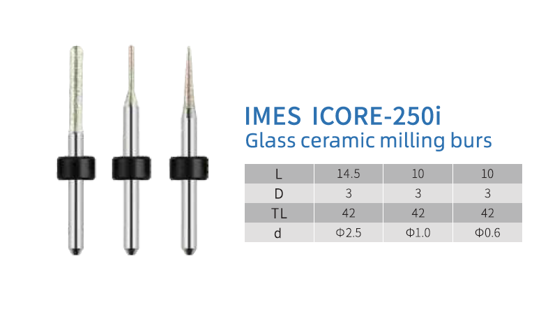 Фреза для стеклокерамики IMES ICORE 250i (1.0 mm, L-10 mm, сферическая, цанга 3 мм)