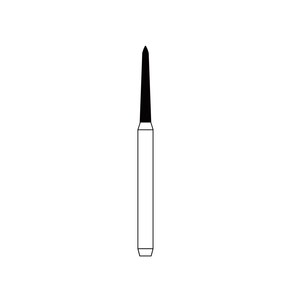 Diamond Bur FG - 3113F бор стоматологический алмазный MICRODONT для турбинного наконечника, форма торпеда конусная, остроконечная