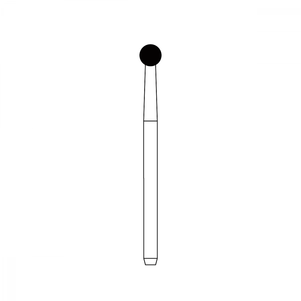 Diamond Bur FG - 3017HL бор стоматологический алмазный MICRODONT для турбинного наконечника, форма круглая (сферическая)