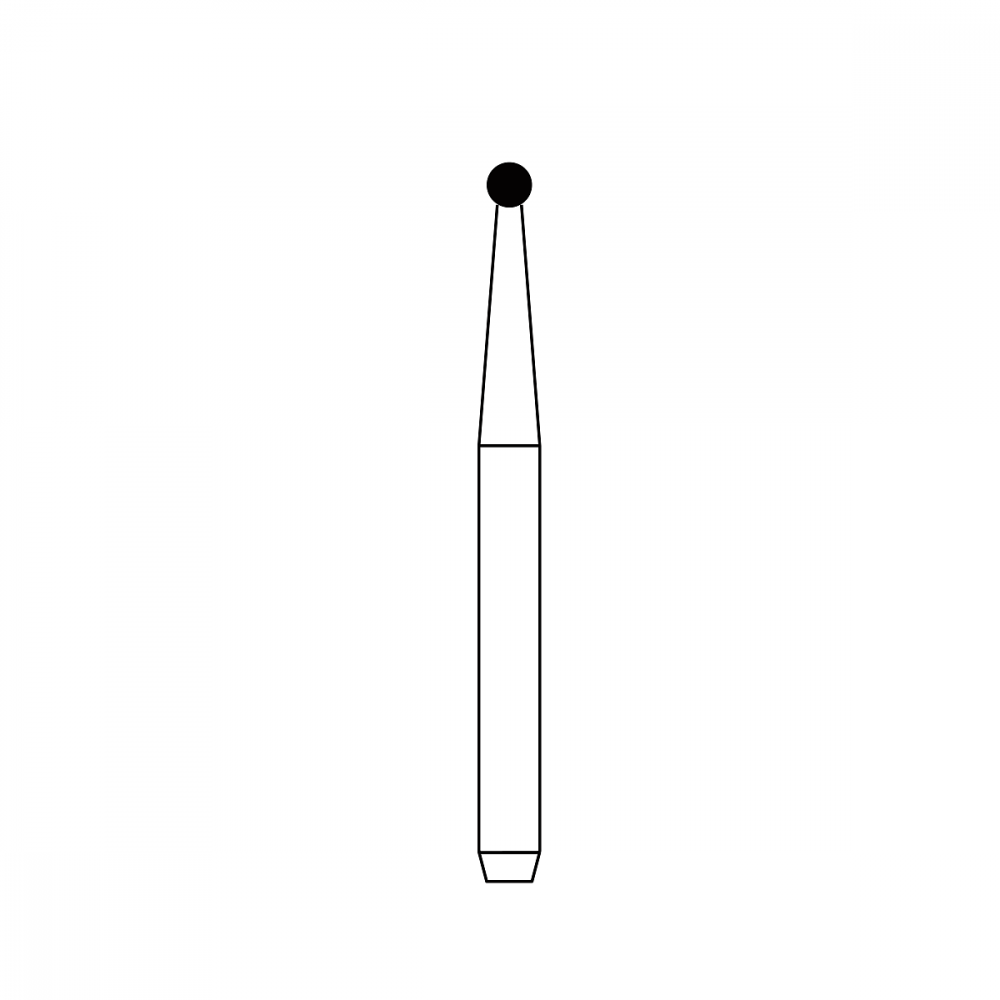 Diamond Bur FG - 1013C бор стоматологический алмазный MICRODONT для турбинного наконечника, форма круглая (сферическая)