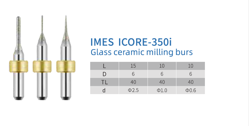Фреза для стеклокерамики IMES ICORE 350i (0.6 mm, L-10 mm, сферическая, цанга 6 мм)