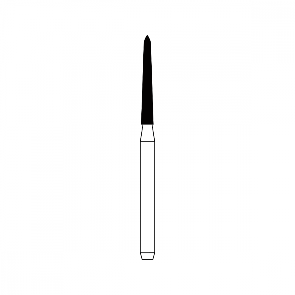 Diamond Bur FG - 3205 бор стоматологический алмазный MICRODONT для турбинного наконечника, форма торпеда конусная, остроконечная