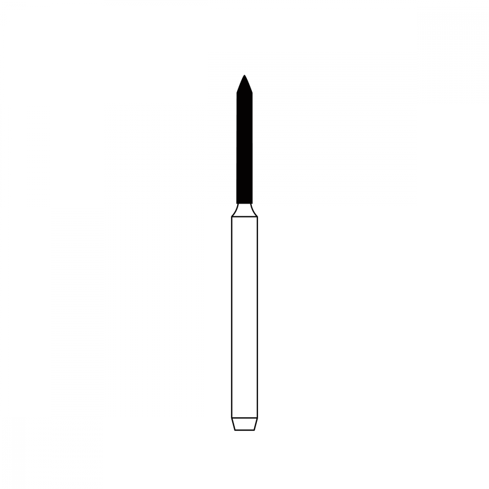 Diamond Bur FG - 3215EF бор стоматологический алмазный MICRODONT для турбинного наконечника, форма торпеда цилиндрическая