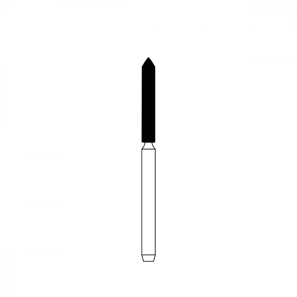 Diamond Bur FG - 4220 бор стоматологический алмазный MICRODONT для турбинного наконечника, форма торпеда цилиндрическая
