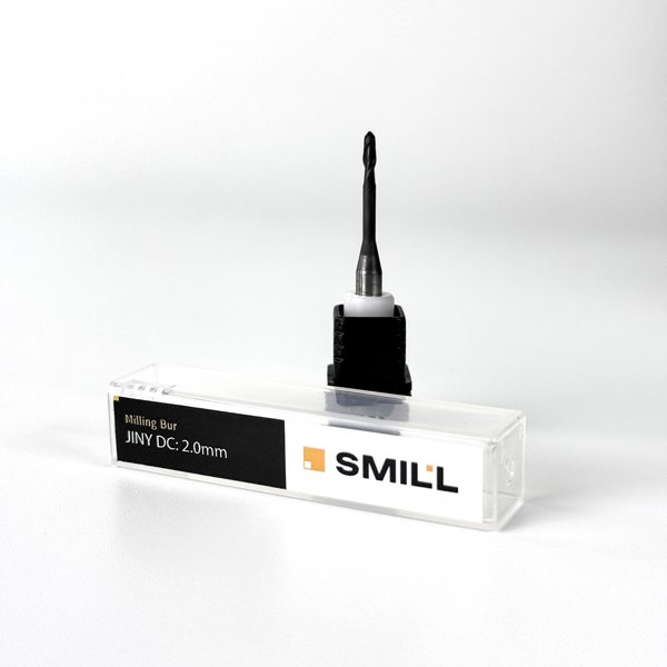 Фреза Smill для циркония, для станка JINY, Ø2 мм, хвостовик 4 мм, L45 мм