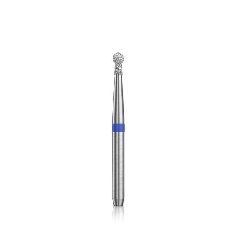 Diamond Bur FG - 1024 бор стоматологический алмазный MICRODONT для турбинного наконечника, форма круглая (сферическая) с буртиком, стандартный