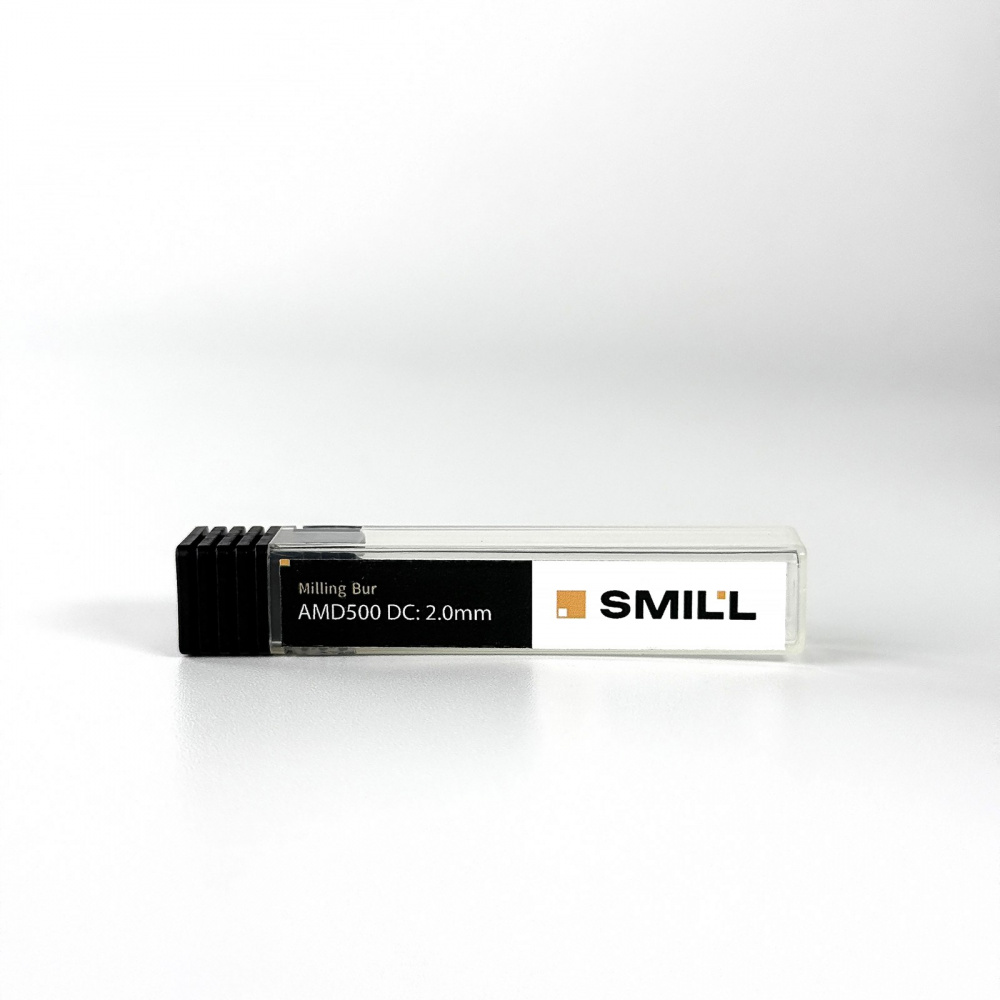 Фреза Smill для циркония, для станка Aidite, Ø2 мм, хвостовик 4 мм, L50 мм